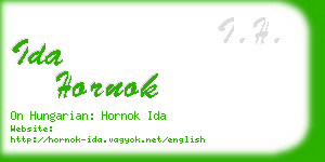 ida hornok business card